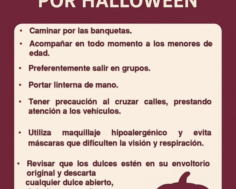 Emite Protección Civil recomendaciones para un Halloween seguro en Ciudad Juárez