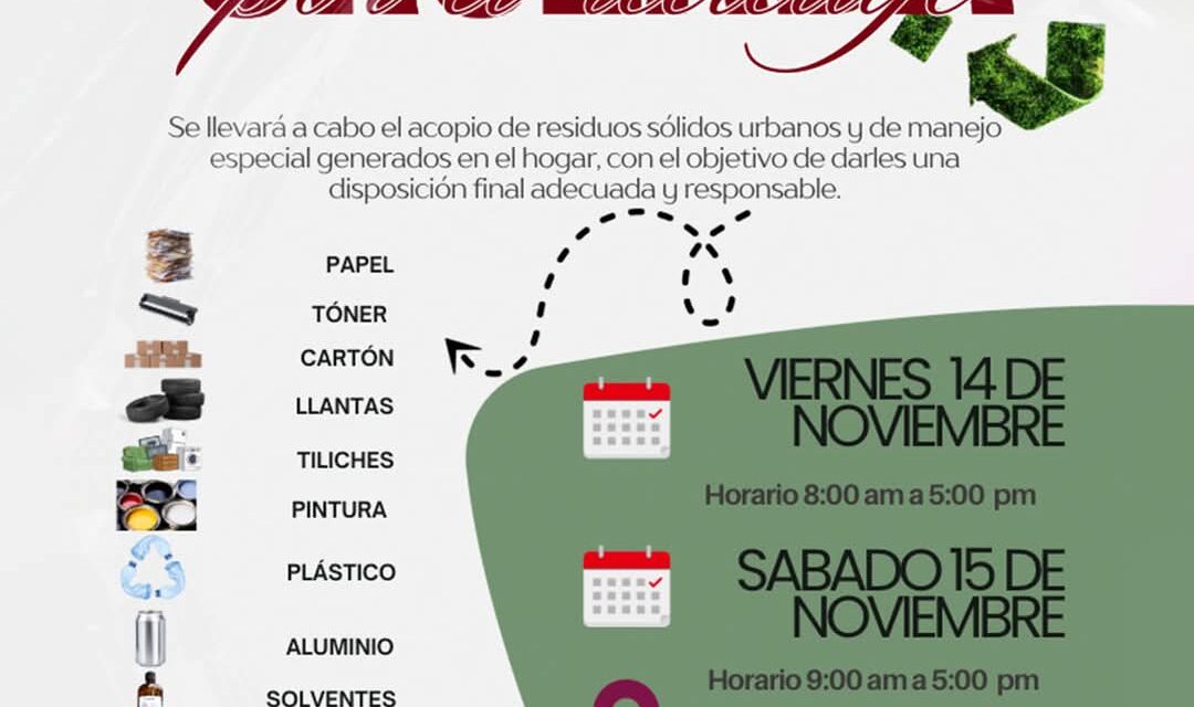 Arrancará este viernes Cruzada por el Reciclaje