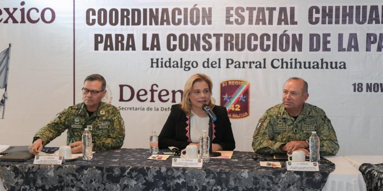 Maru Campos encabeza sesión de la Mesa de Seguridad en Parral