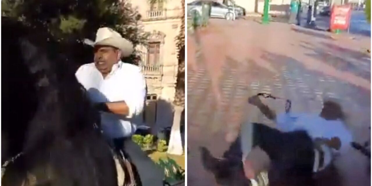 ¡Se le cansó el caballo… al Caballo! Diputado Alfredo Lozoya cae en plena grabación