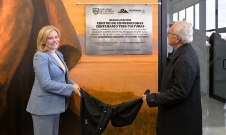 Maru Campos inaugura el Centro de Convenciones Centenario Tres Culturas en Cuauhtémoc