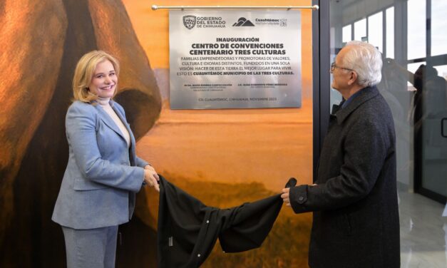 Maru Campos inaugura el Centro de Convenciones Centenario Tres Culturas en Cuauhtémoc