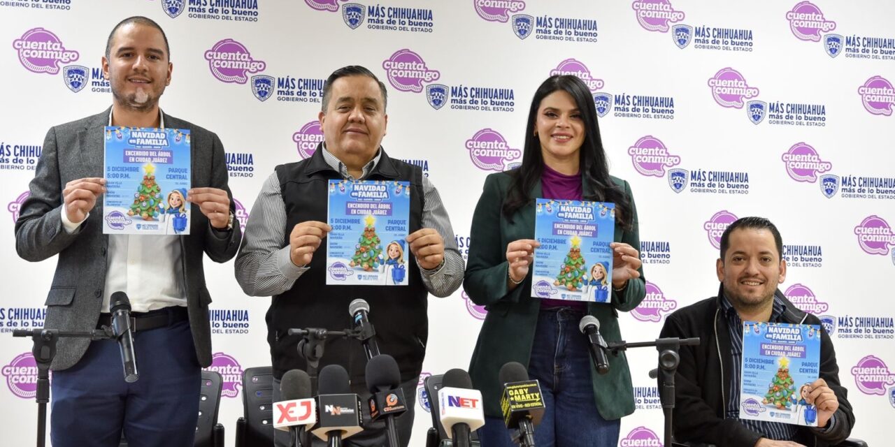Invita Gobierno del Estado al Encendido del Árbol de Navidad en el Parque Central este 5 de diciembre