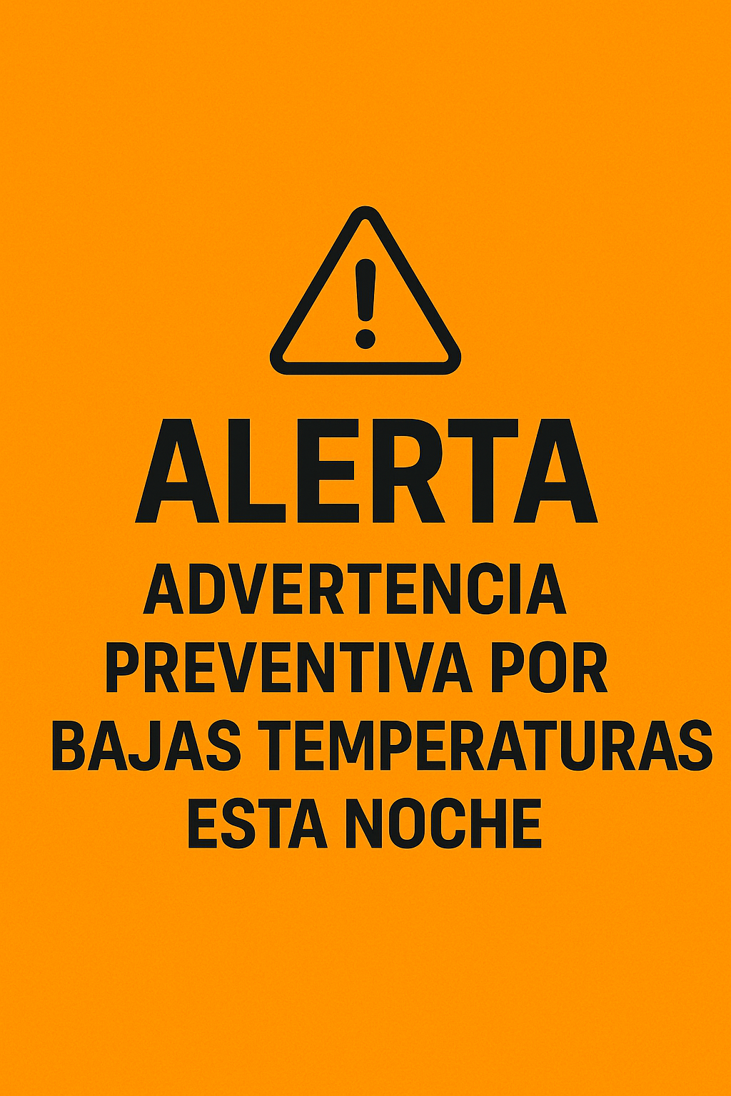 Emiten advertencia preventiva por bajas temperaturas esta noche