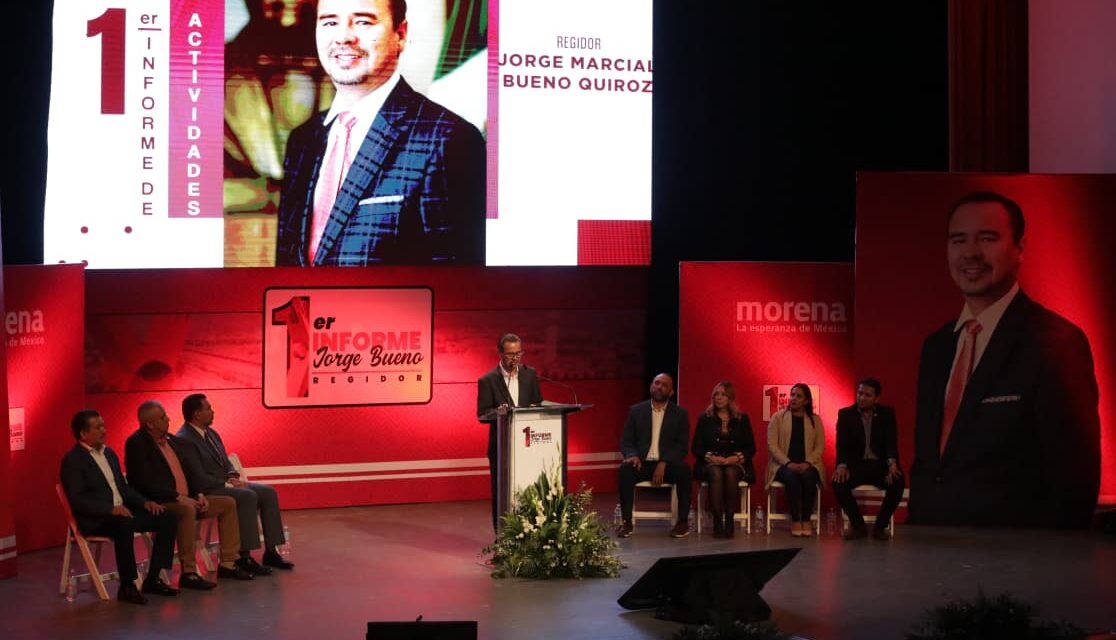 Rinde el regidor Jorge Marcial Bueno Quiroz su primer informe de actividades