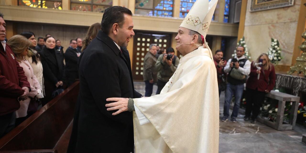 Asiste el Presidente Pérez Cuéllar a misa por el 366 aniversario de Ciudad Juárez