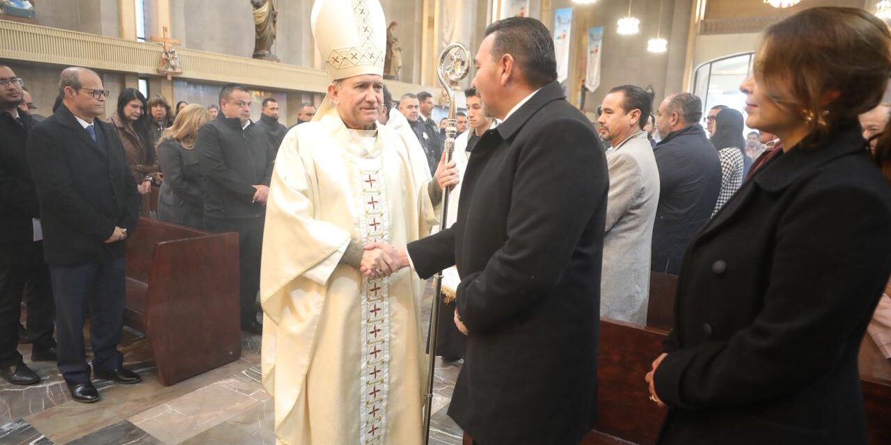 Asiste el Presidente Pérez Cuéllar a misa por el 366 aniversario de Ciudad Juárez