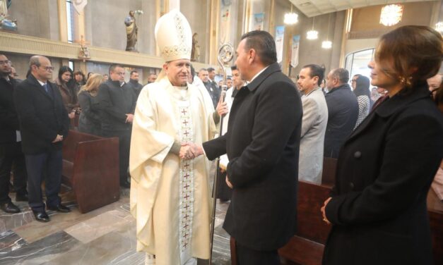 Asiste el Presidente Pérez Cuéllar a misa por el 366 aniversario de Ciudad Juárez