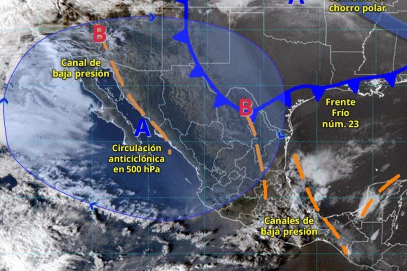 Prevén lluvias intensas por canal de baja presión en gran parte del país