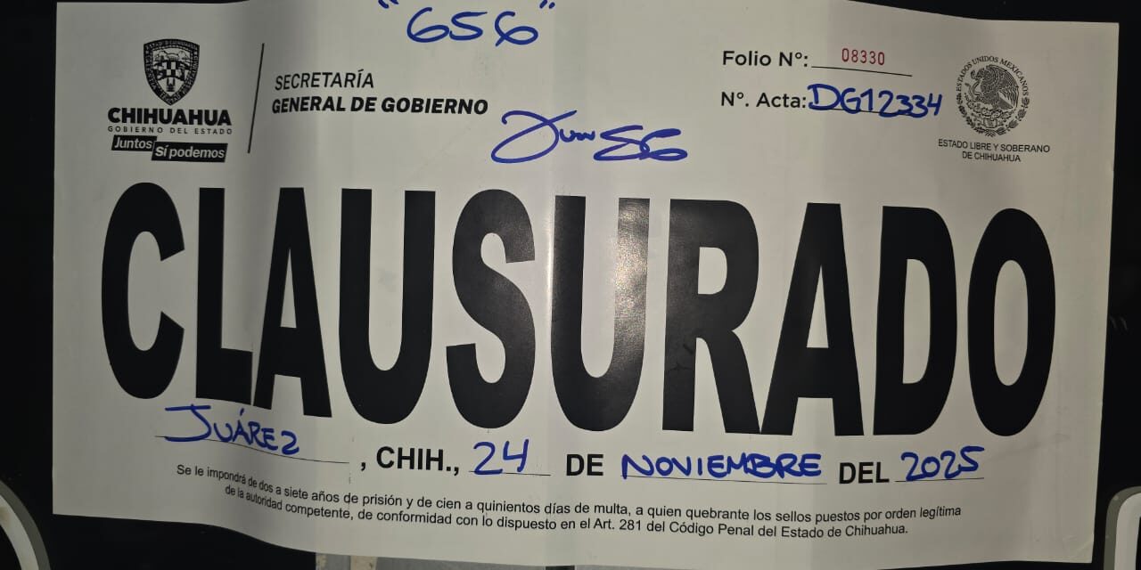 Realiza Gobernación Estatal 328 inspecciones y clausura seis establecimientos durante la última semana