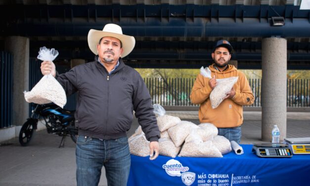 Invita Gobierno del Estado a adquirir frijol chihuahuense de reciente cosecha en el Parque Central