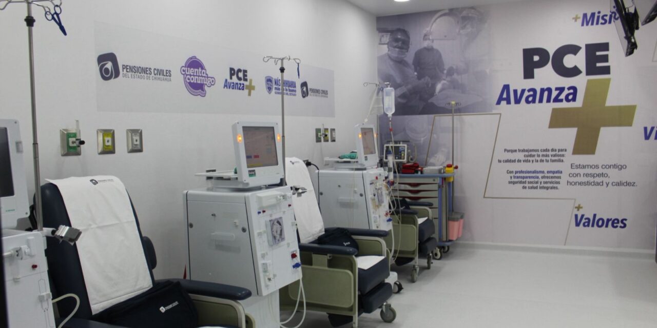 Equipa Pensiones Civiles Delegación Juárez Unidad de Hemodiálisis con inversión de casi 4 millones de pesos