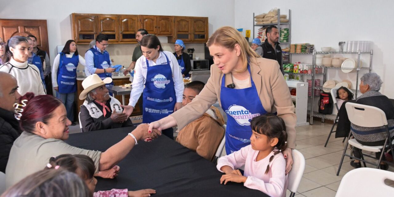 Maru Campos inaugura primer Comedor Comunitario en Meoqui; brindará más de 20 mil raciones de alimento al año