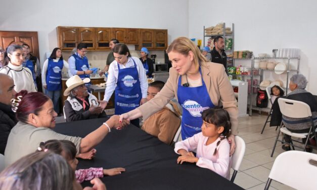 Maru Campos inaugura primer Comedor Comunitario en Meoqui; brindará más de 20 mil raciones de alimento al año