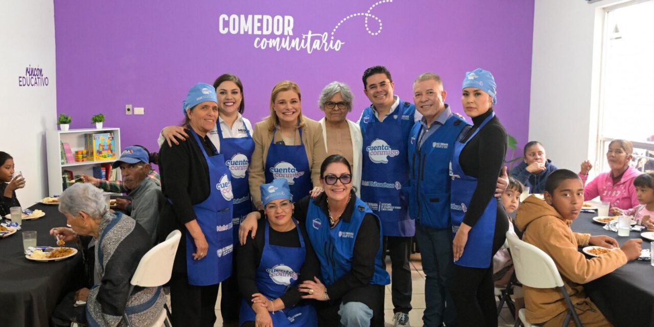 Maru Campos inaugura primer Comedor Comunitario en Meoqui; brindará más de 20 mil raciones de alimento al año
