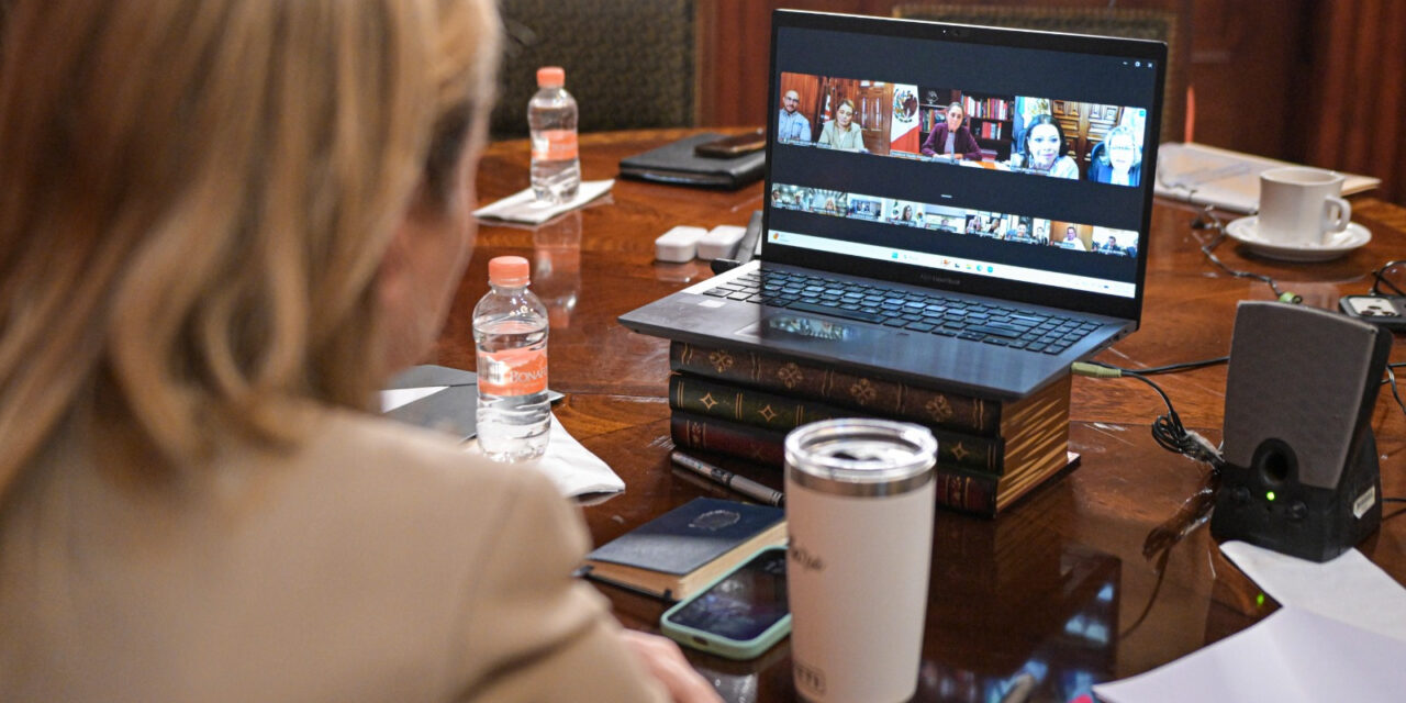 Maru Campos da seguimiento a la estrategia contra el sarampión en encuentro virtual con Claudia Sheinbaum