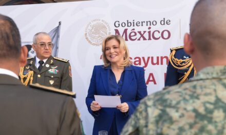 Maru Campos conmemora al Ejército Mexicano en su 113 aniversario