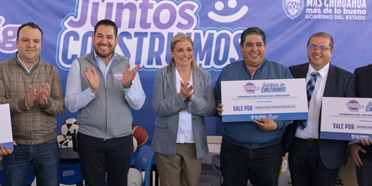 Maru Campos entrega en Parral equipamiento para 110 escuelas de la región sur