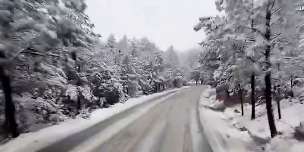¡Marzo se pinta de blanco! Tormenta invernal provoca nevadas y aguanieve en Chihuahua