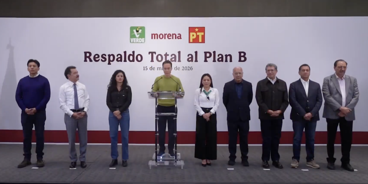 PT y Partido Verde cierran filas con Sheinbaum y respaldan su Plan B electoral