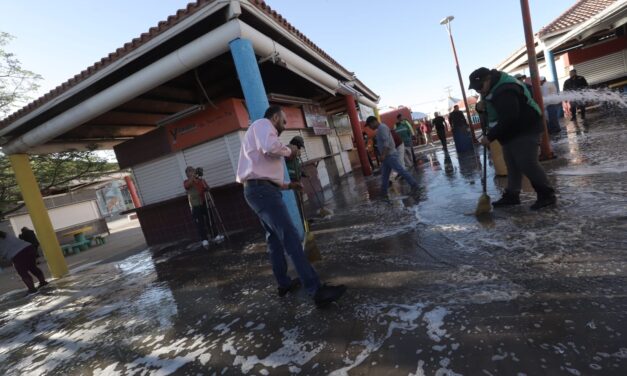 Encabeza secretario del Ayuntamiento operativo integral de limpieza en Parque Borunda