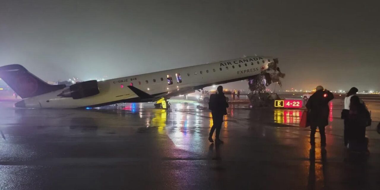 Tragedia en Nueva York: avión de Air Canada choca en pista y deja dos muertos