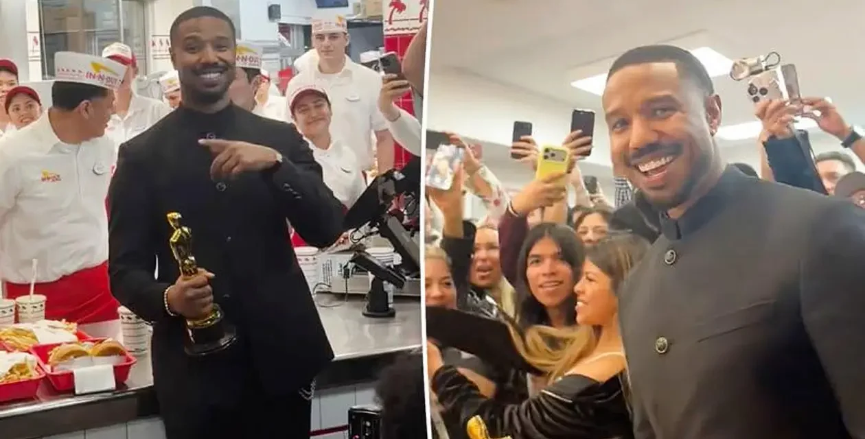 Michael B. Jordan celebra su primer Oscar en In-N-Out Burger tras ganar como Mejor Actor por “Sinners”