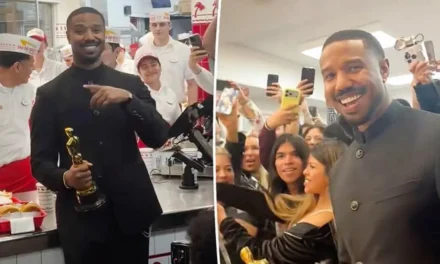 Michael B. Jordan celebra su primer Oscar en In-N-Out Burger tras ganar como Mejor Actor por “Sinners”