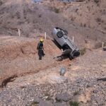 Volcadura en carretera Samalayuca–Juárez deja a una persona lesionada