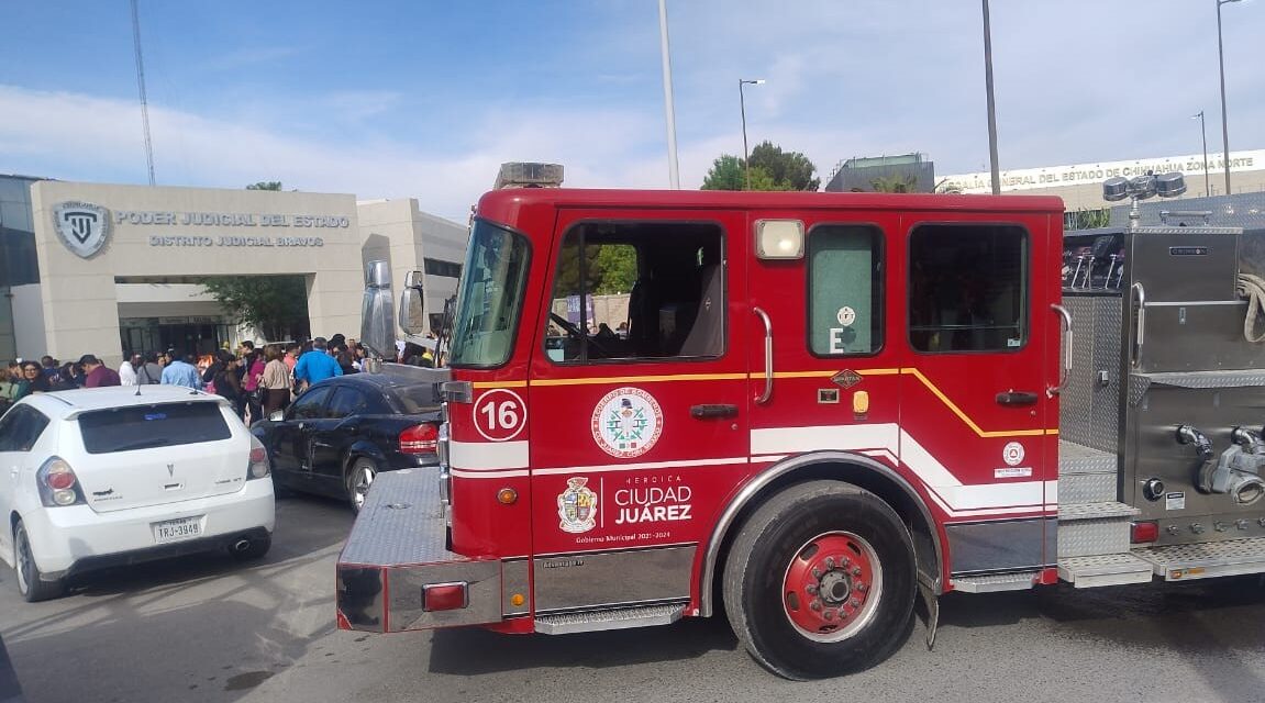 Falsa amenaza de bomba desata evacuación en el Poder Judicial de Juárez