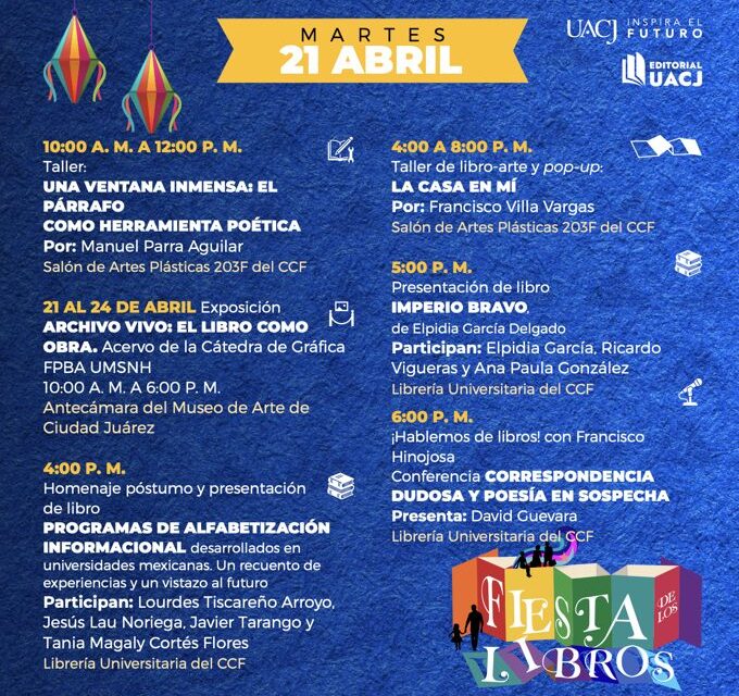Invita UACJ a la Fiesta de los Libros 2026 con actividades culturales para toda la familia