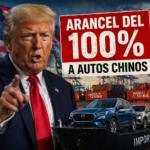 Donald Trump impone arancel del 100% a autos chinos y advierte nuevas sanciones