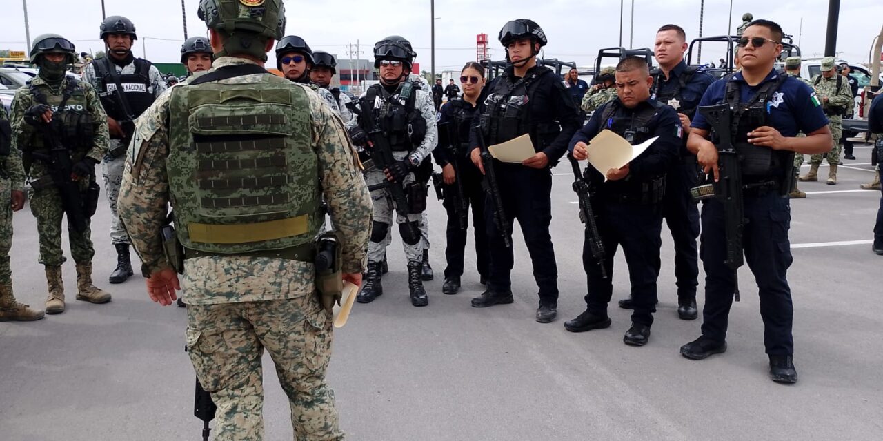 Refuerzan seguridad en Juárez con mega operativo conjunto entre los tres niveles de gobierno