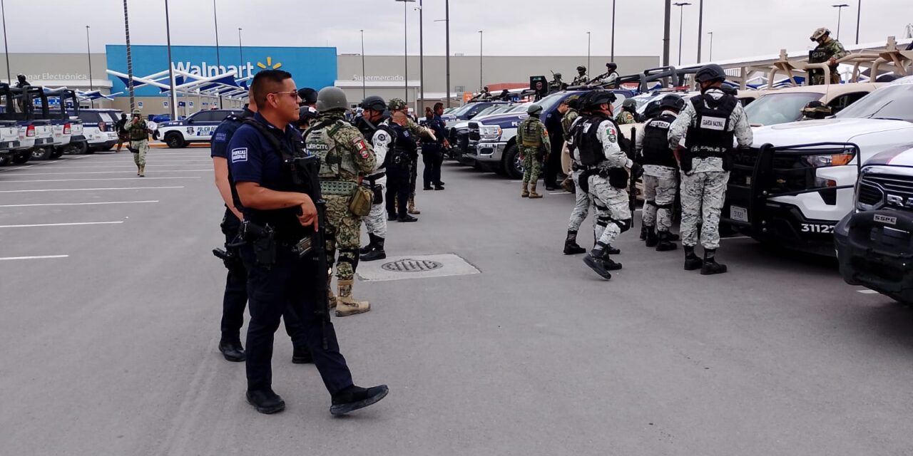 Refuerzan seguridad en Juárez con mega operativo conjunto entre los tres niveles de gobierno