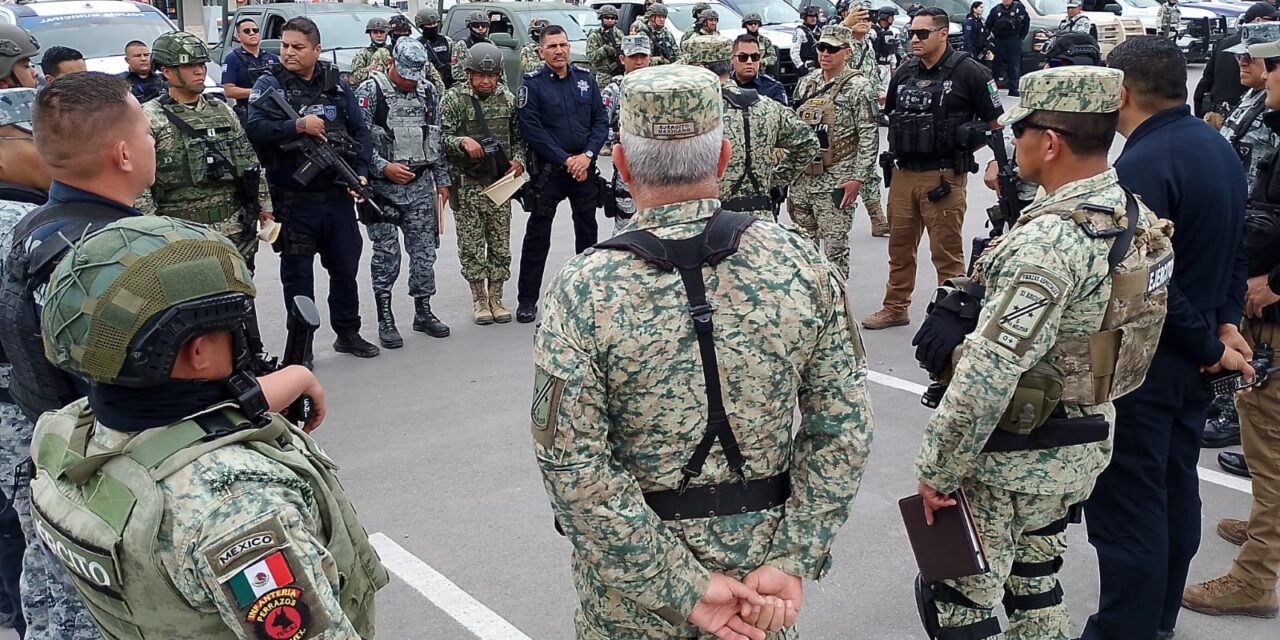 Refuerzan seguridad en Juárez con mega operativo conjunto entre los tres niveles de gobierno