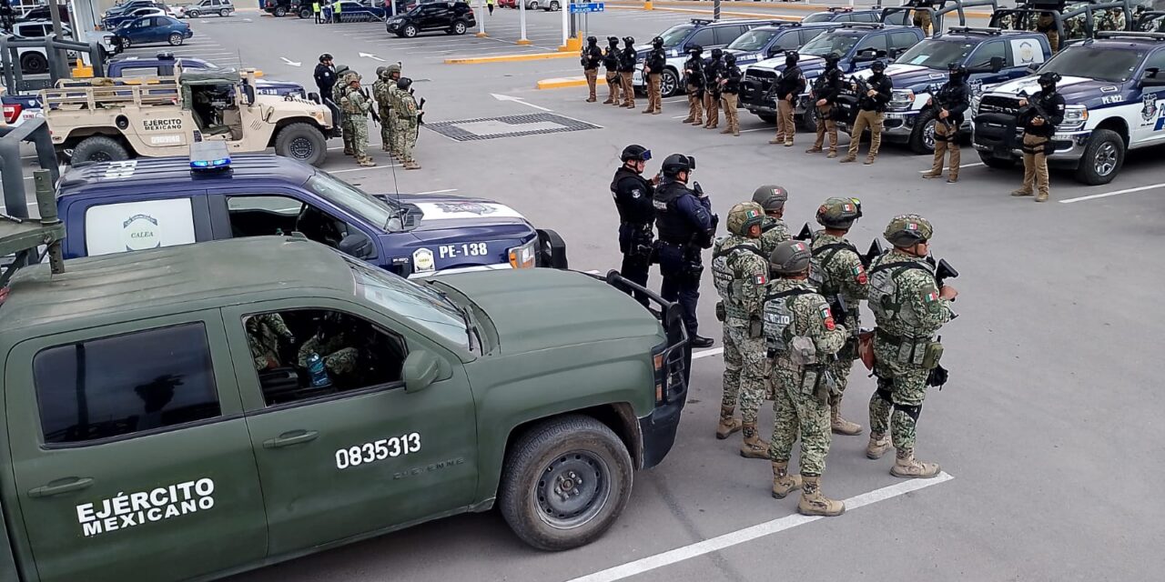 Refuerzan seguridad en Juárez con mega operativo conjunto entre los tres niveles de gobierno