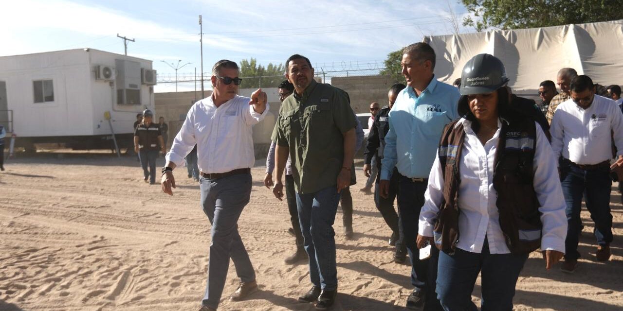 Visita el Presidente Pérez Cuéllar obra del Parque de Policías Club Guardianes Juárez