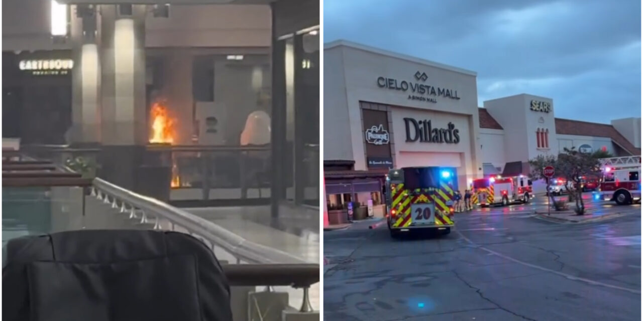 Evacúan Cielo Vista Mall en El Paso por incendio en el nivel superio