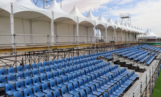 Presentan avances del estadio para el Xokerball Americup 2026 en la Plaza de la Mexicanidad