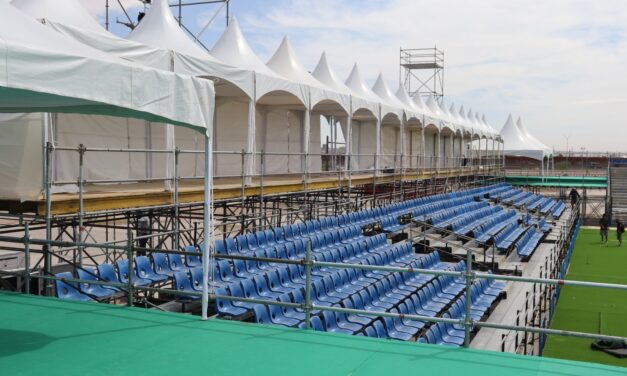 Presentan avances del estadio para el Xokerball Americup 2026 en la Plaza de la Mexicanidad