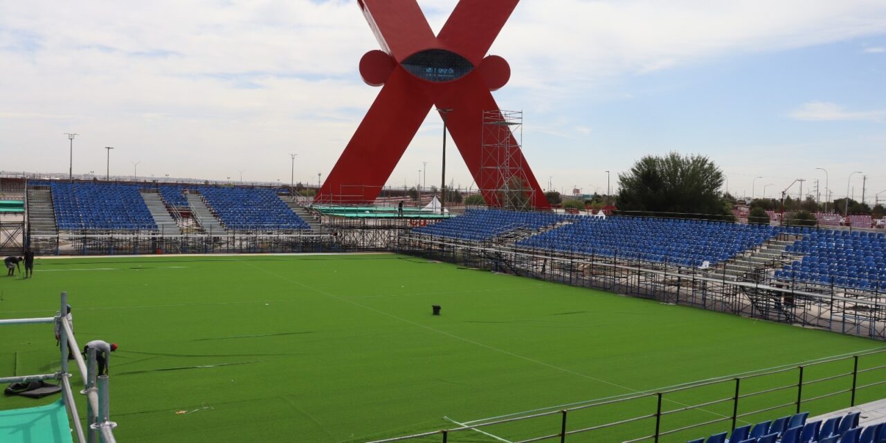 Presentan avances del estadio para el Xokerball Americup 2026 en la Plaza de la Mexicanidad