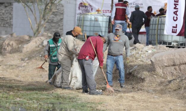 Encabeza Presidente Pérez Cuéllar la cuarta jornada de Juárez Amanece Limpio