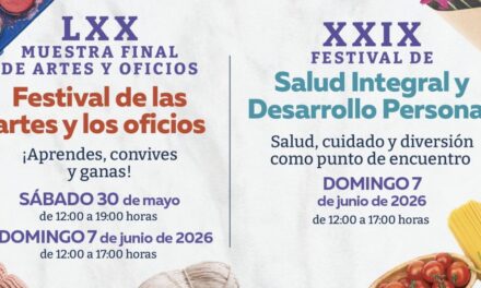 Se desarrollará la Muestra Final de Artes y Oficios, y el Festival de Salud Integral y Desarrollo Personal