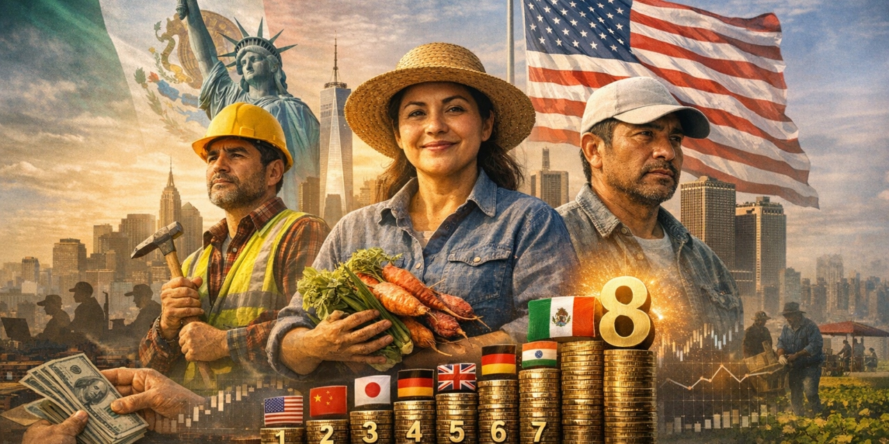 Migrantes mexicanos en EU constituyen la octava economía mundial