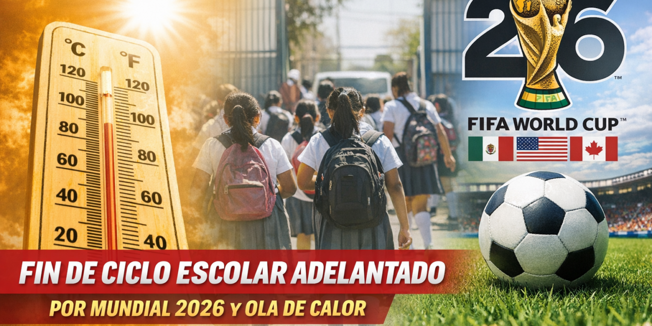 Por Mundial y ola de calor, SEP adelanta 40 días el fin del ciclo escolar