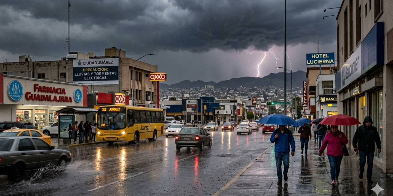 ¡Se viene tormenta a Juárez! Alertan por lluvias, granizo y fuertes vientos este lunes