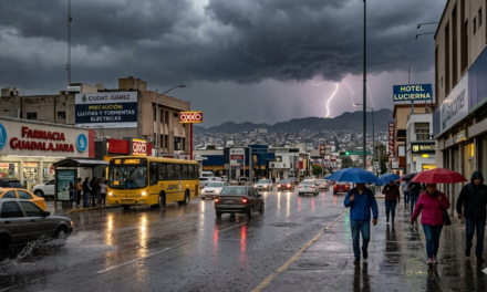 ¡Se viene tormenta a Juárez! Alertan por lluvias, granizo y fuertes vientos este lunes