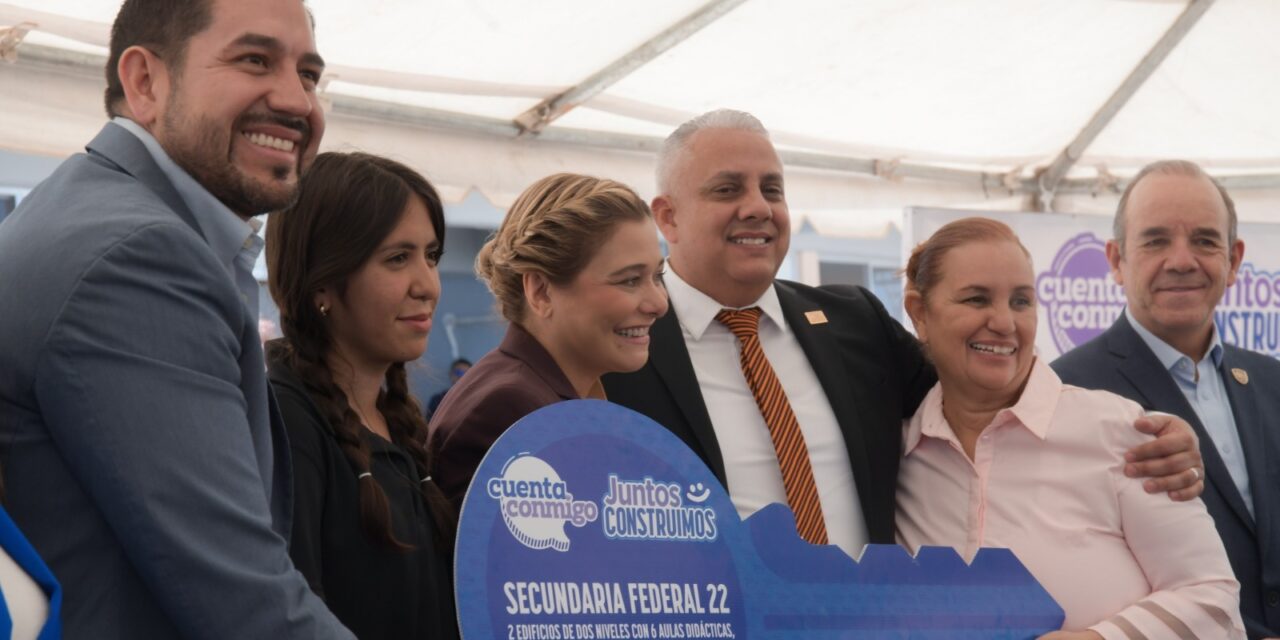 Inaugura Maru Campos nuevas instalaciones de la Secundaria Federal #22 en Ciudad Juárez