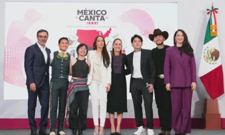 Sheinbaum junto a Majo Aguilar y Junior H, lanzan la segunda edición de “México Canta”