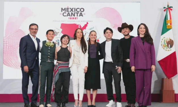 Sheinbaum junto a Majo Aguilar y Junior H, lanzan la segunda edición de “México Canta”